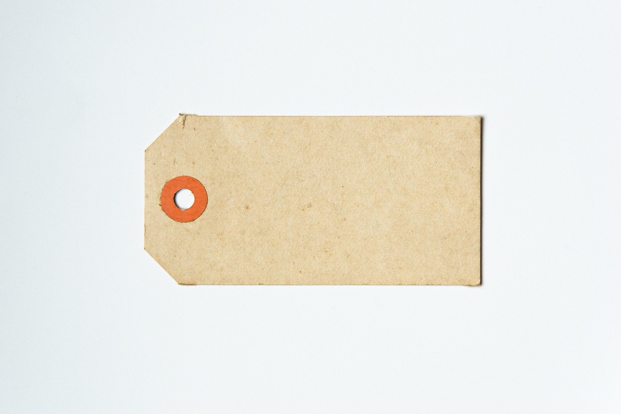 clothing blank paper tag